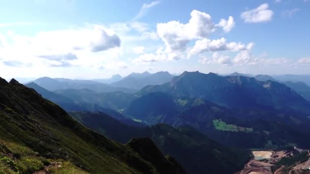 Maravillosa Amplia Vista Las Montañas Minería Minerales Austria Vacaciones — Vídeos de Stock