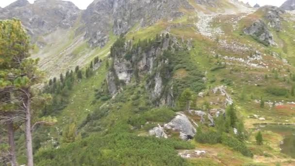 Vista Increíble Lago Montaña Clara Una Alta Montaña Austria Vacaciones — Vídeos de Stock