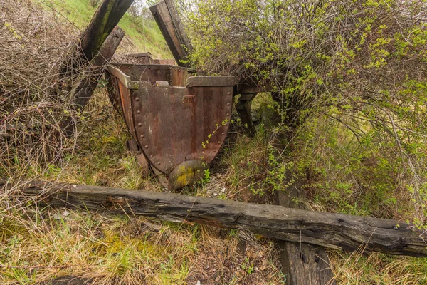 Old Rusty Waggons Little Train Nature — Photo