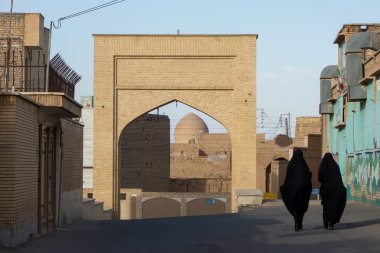  İran'ın Kaşan şehrin sokak