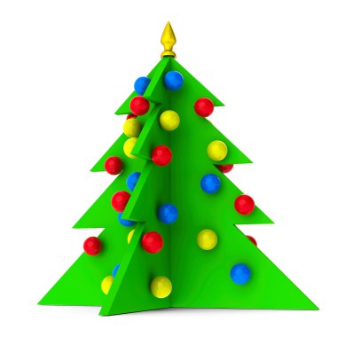 parlak Noel ağacı izole