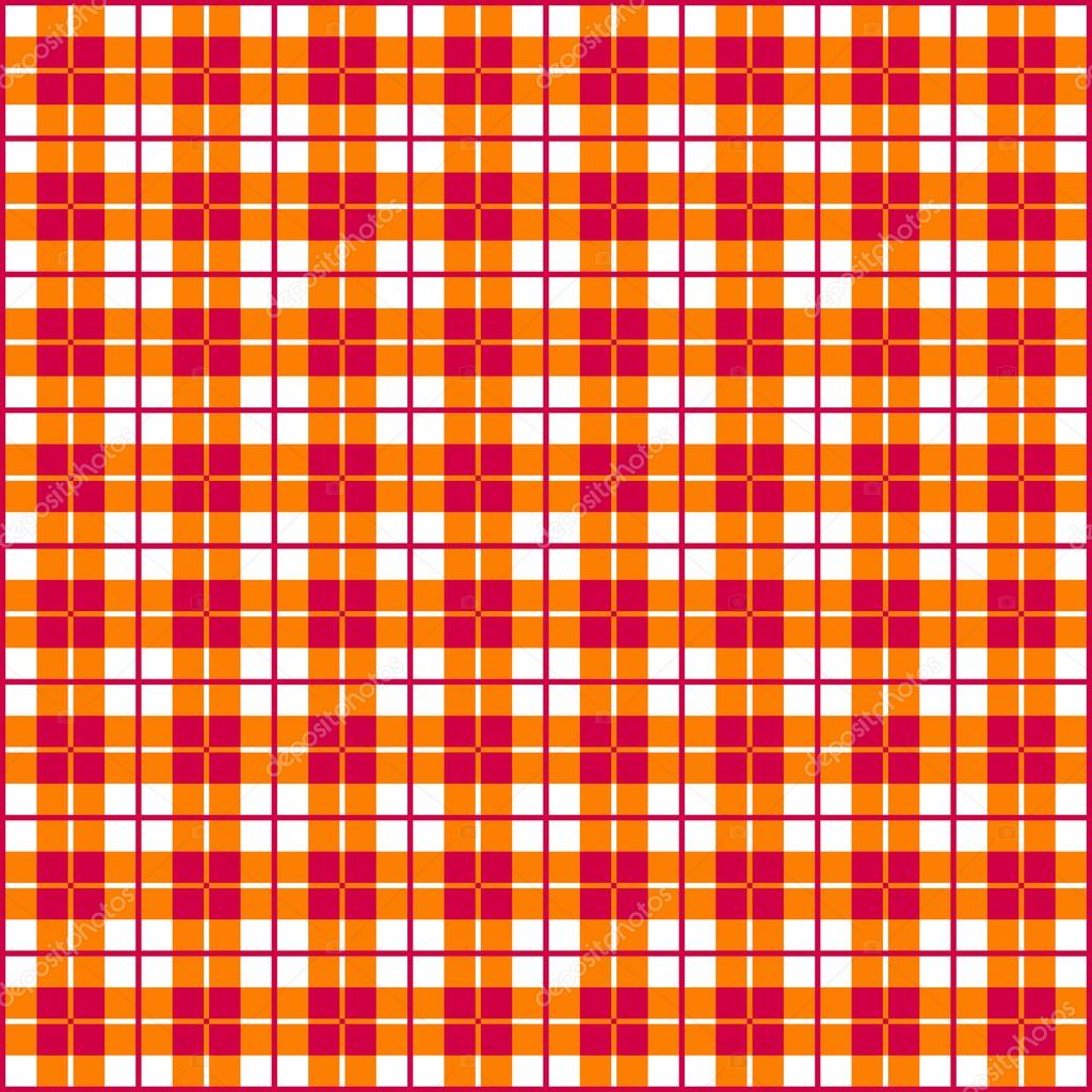 Seamless Gingham, red and orange
