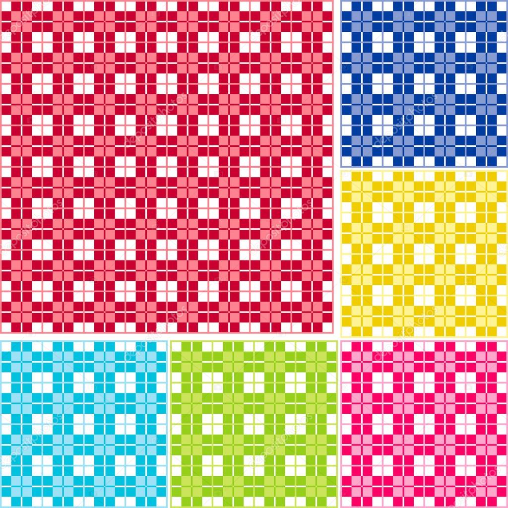 Seamless Gingham, Six colors