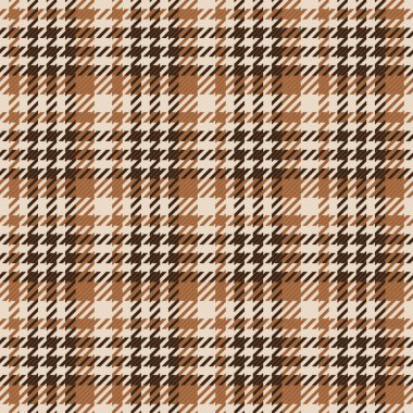 Seamless brown Gingham comprised by threads clipart