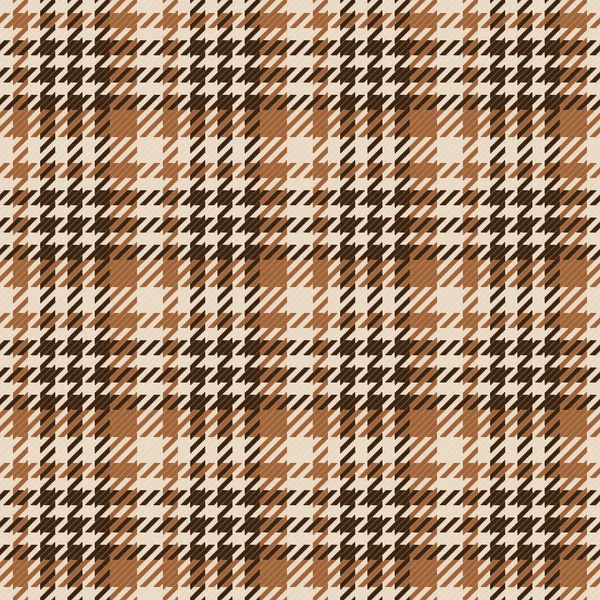 Marrón sin costuras Gingham compuesto por hilos — Vector de stock