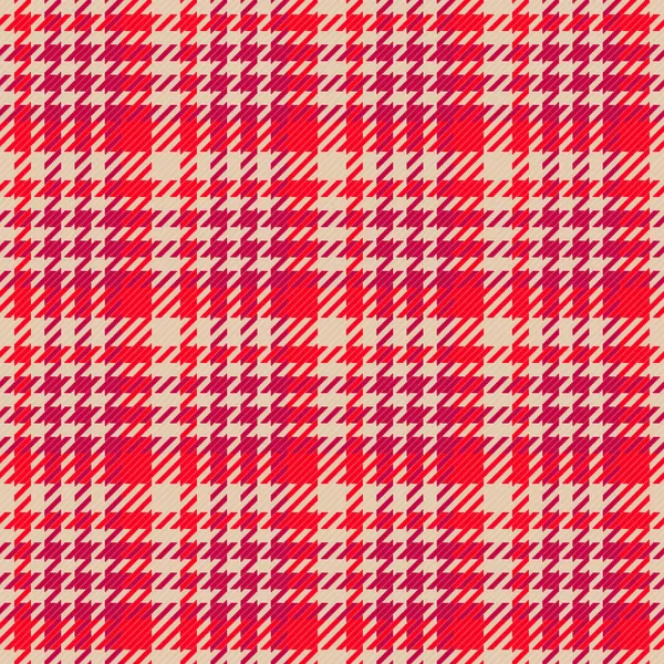 Naadloze textuur van rode wollen stof samengesteld door draden — Stockvector