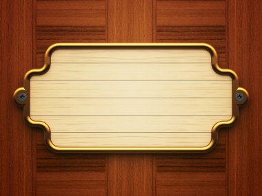 ahşap doorplate