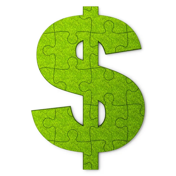 Dollaro verde puzzle — Foto Stock