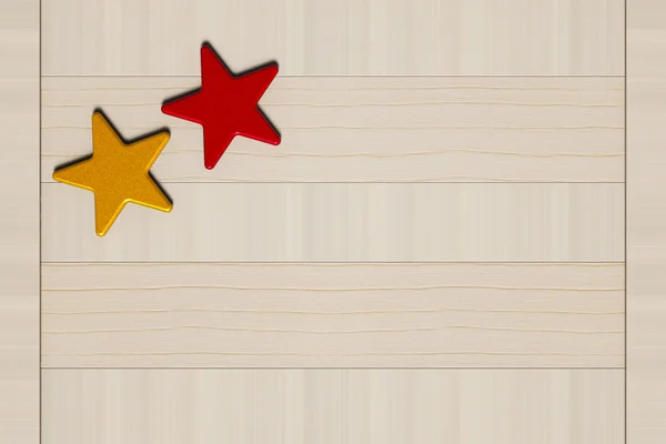 Painted stars and wooden board — Stock Photo, Image