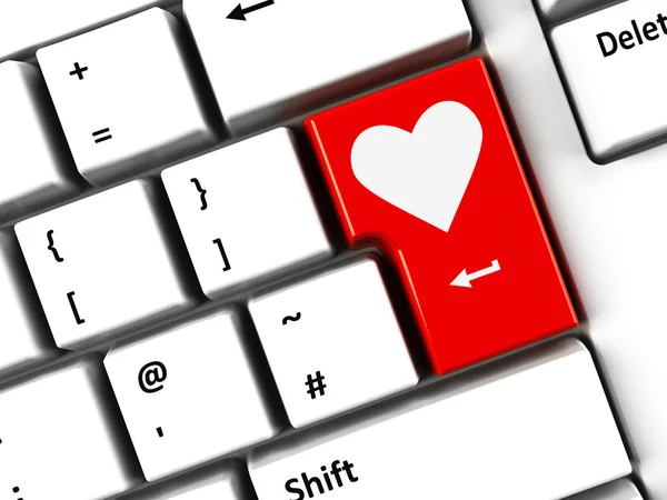 コンピューターのキーボードの愛 — ストック写真