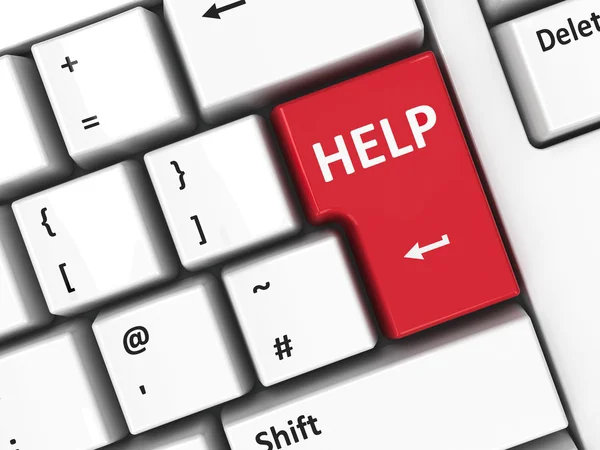 Computer keyboard help — Stock Photo, Image