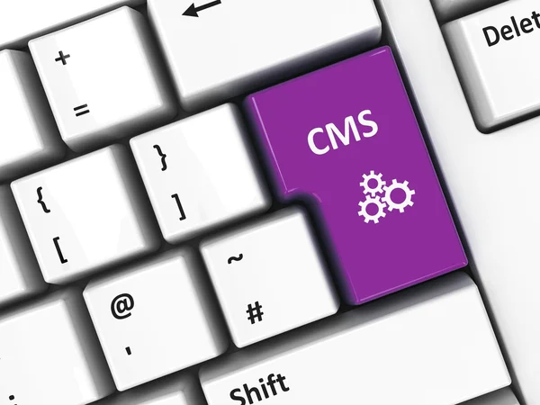 Computer keyboard CMS — Stock Photo, Image