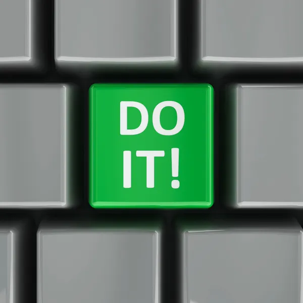 Computer keyboard do it — Stock Photo, Image