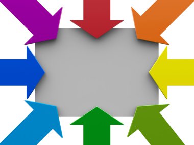 oklar şablon, üzerinde beyaz izole