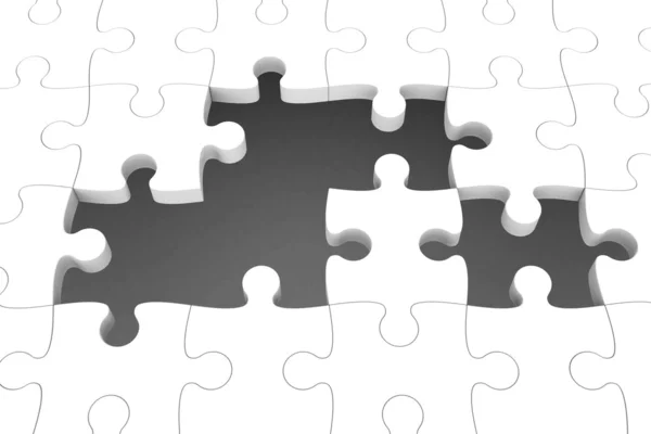 Biały puzzli — Zdjęcie stockowe