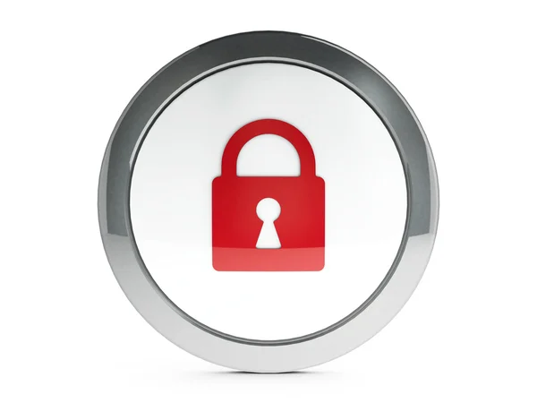 White security icon with highlight — Stock Photo, Image