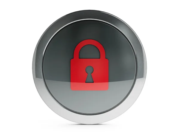 Black security icon with highlight — Stock Photo, Image