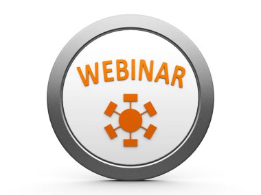 Turuncu webinar simgesi