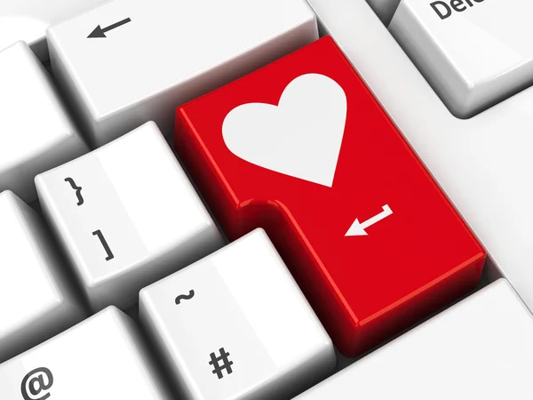 Computertastaturliebe — Stockfoto