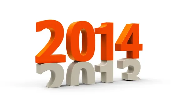 2013-2014 orange — Stock Photo, Image