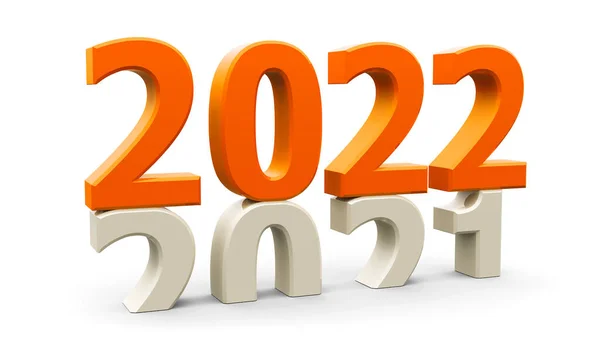 2021 2022 Изменение Представляет Собой Новый 2022 Год Трехмерный Рендеринг — стоковое фото