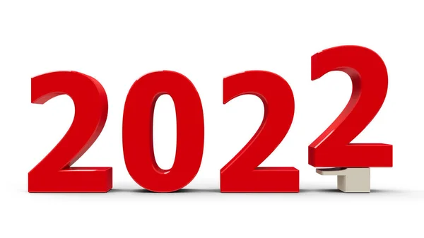 2021 2022 Cambio Representa Nuevo Año 2022 Representación Tridimensional Ilustración — Foto de Stock