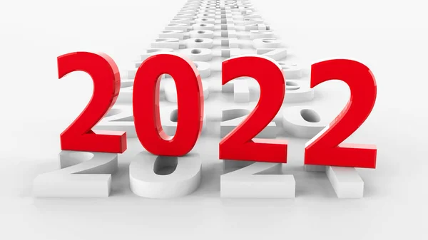 2022 Geçişi Yeni Yıl 2022 Temsil Ediyor Boyutlu Çizim Boyutlu — Stok fotoğraf