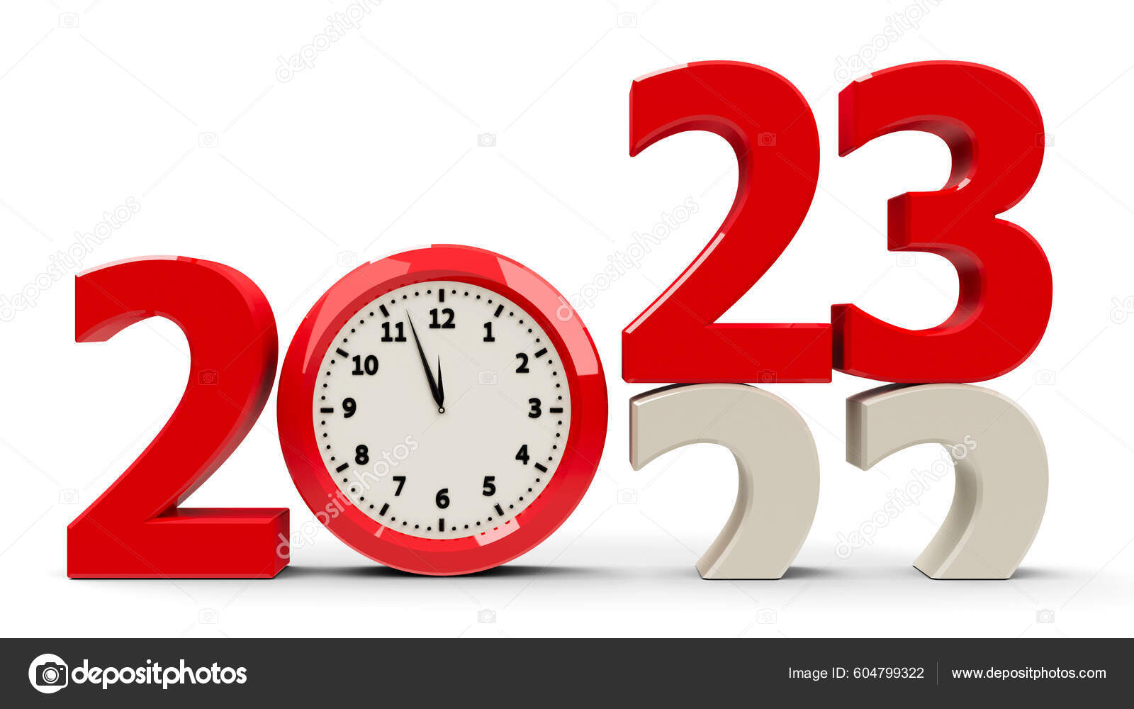 2022 2023 Change Clock Dial Represents Coming New Year 2023 fotografía