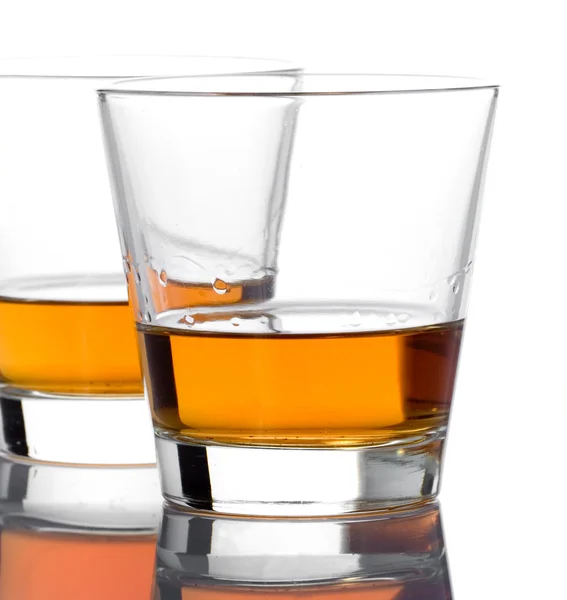 Két whiskey üvegek Stock Kép