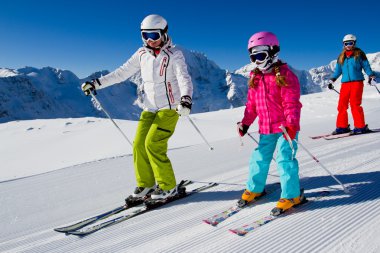 Ski lesson clipart
