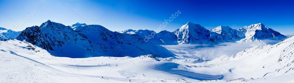 Winter mountains, panorama