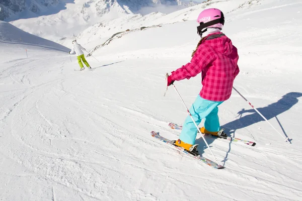Lekcja narciarskich — Zdjęcie stockowe
