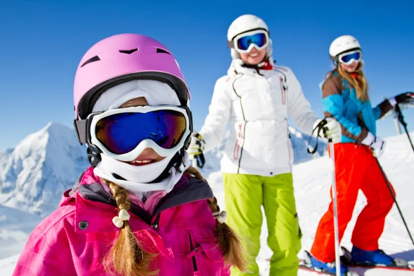 Ski, snow, sun and winter fun Royalty Free Stock Photos