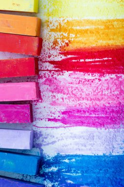 pastel renkli tebeşir