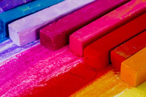 Färgglada krita pasteller — Stockfoto