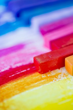 pastel renkli tebeşir - eğitim, sanat, yaratıcı kavramı