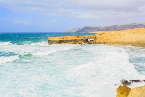 Plaża w fuerteventura, Wyspy Kanaryjskie, Hiszpania — Zdjęcie stockowe