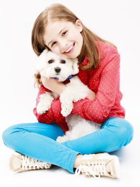 köpek yavrusu, Malta köpek - genç kız en yakın arkadaşlarım