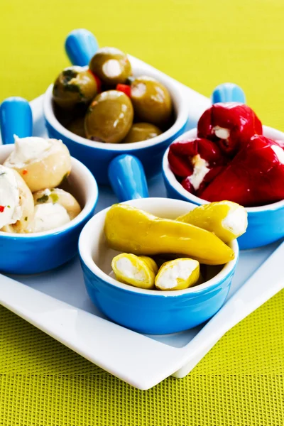 Cucina mediterranea - antipasti, antipasto — Foto Stock