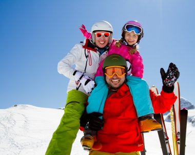 Kayak, kış, kar, kayakçı, güneş ve eğlenceli