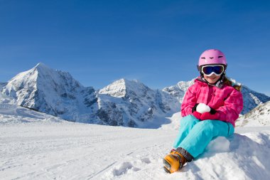 kayakçı, çocuk, kış, kar ve güneş
