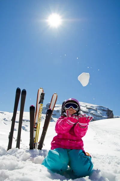 Skier, skiing, winter sport -  happy girl skier