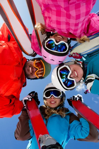 Skiing, winter, snow, skiers, sun and fun — Stock Photo, Image