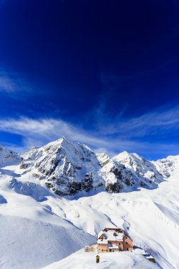 Kış dağlar, rifugio citta di milano (schaubachhutte)
