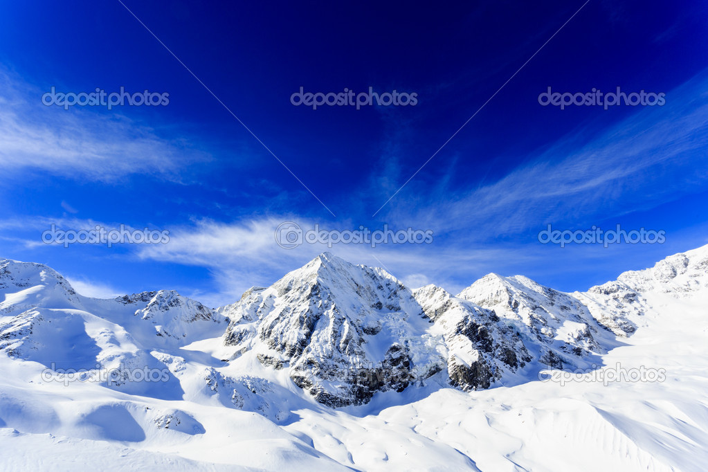 Winter mountains, panorama -  Italian Alps