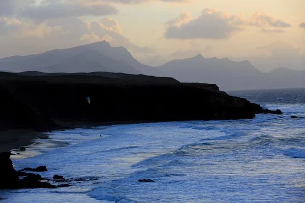 Praia em Fuerteventura, Ilhas Canárias, Espanha — Fotografia de Stock