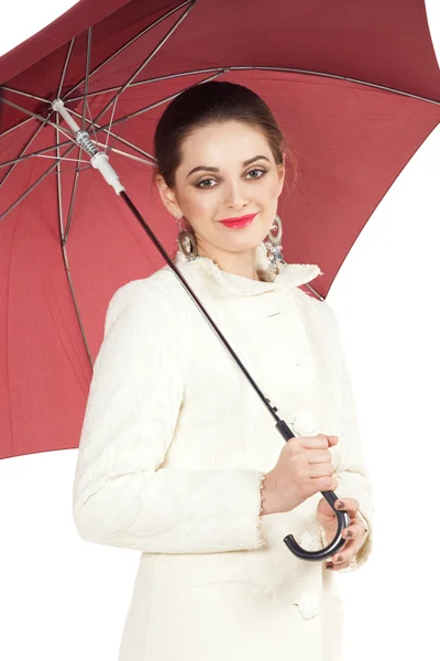 Under the protection of an umbrella — Stock Photo, Image