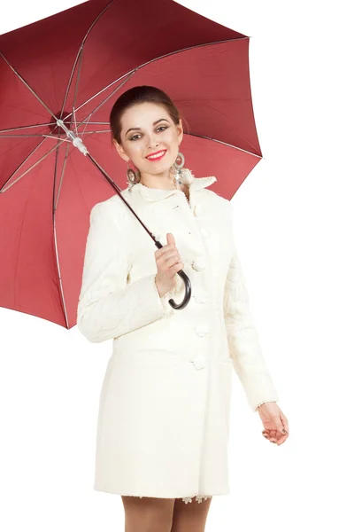 Under the protection of an umbrella — Stock Photo, Image