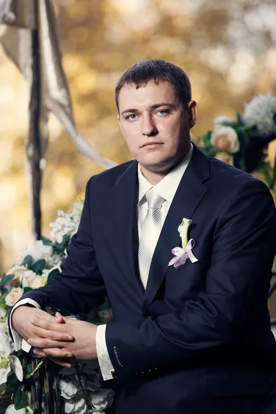 Portrait of a groom — Stock Photo, Image