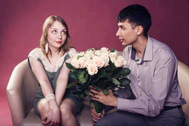 buket aşkı için sürpriz. Stüdyo vurdu